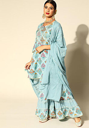 Blue Salwar Suit: Buy Blue Salwar Kameez for Women Online | Utsav Fashion