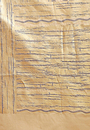 Digital Printed Cotton Saree in Beige