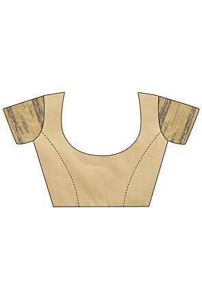 Digital Printed Cotton Saree in Beige