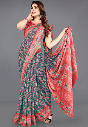 Cotton Saree with beautiful Floral Print