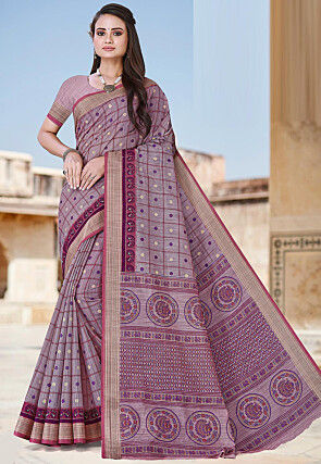 Purple Cotton Saree For Ladies at Rs.999/Piece in chengalpattu offer by  Tulsi Weaves