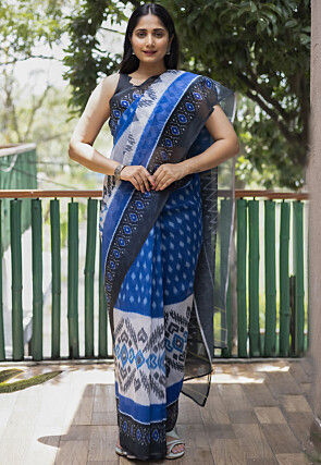 Buy Indigo Sarees for Women by Stava Creation Online | Ajio.com