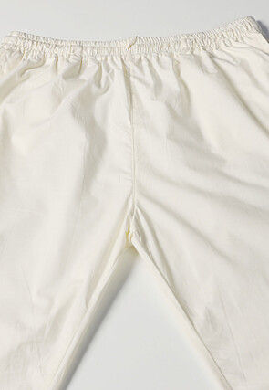 Digital Printed Cotton Satin Sherwani in Cream