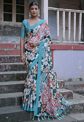 Cotton Printed Sarees Buy Latest Designs Online Utsav Fashion