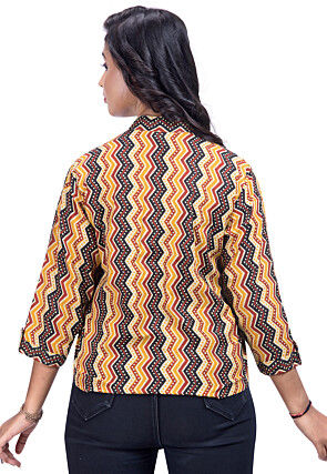 Digital Printed Cotton Top in Multicolor