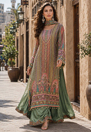 long dresses indian Made to order Indian Dress: Maroon Raw Silk Indo-Western Gown for women