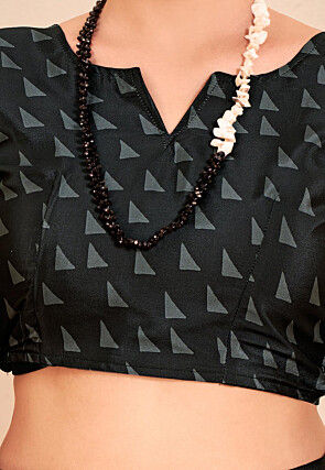 Digital Printed Crepe Silk Saree in Multicolor