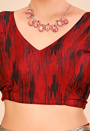 Digital Printed Crepe Silk Saree in Multicolor