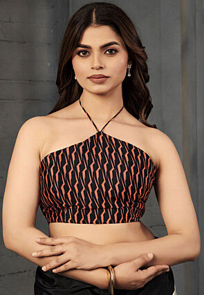 Digital Printed Crepe Silk Saree in Multicolor