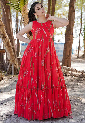 Red Gowns Indo Western Dresses Buy Indo Western Outfits for Women Online Utsav Fashion