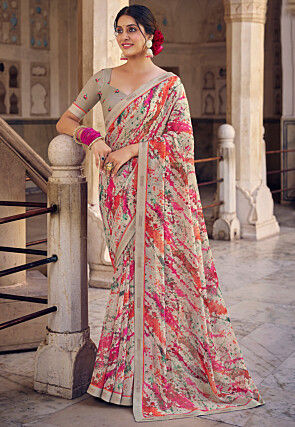 Nirvana SNG Regualr Wear New Fancy Printed Georgette Sarees