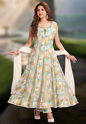 Anarkali Suits - Abstract Print - Salwar Kameez: Buy Designer Indian Suits  for Women Online | Utsav Fashion