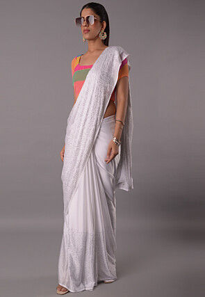 Digital Printed Georgette Blouse in Multicolor