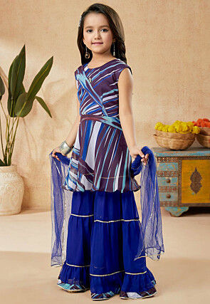 Digital Printed Georgette Pakistani Suit in Multicolor