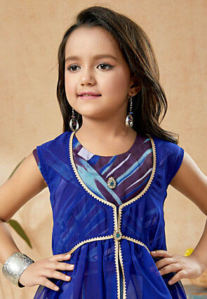 Digital Printed Georgette Pakistani Suit in Multicolor