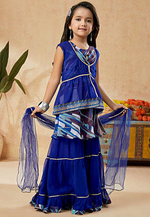 Digital Printed Georgette Pakistani Suit in Multicolor