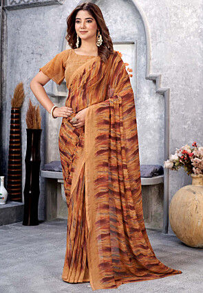 RE - Brown Party Wear Designer Vichitra Silk Saree - New In - Indian