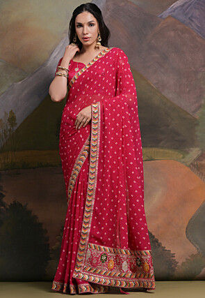 Nirvana SNG Regualr Wear New Fancy Printed Georgette Sarees