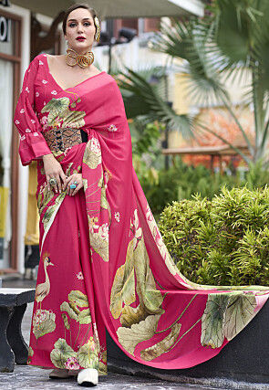 Latest designer floral sarees store