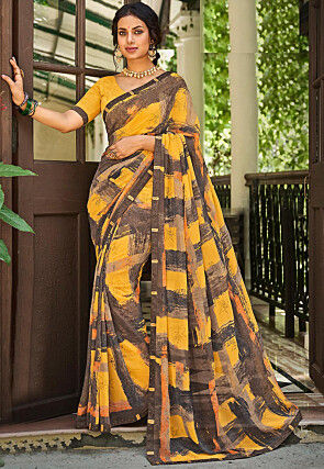 Page 42  Yellow Sarees: Buy Latest Indian Designer Yellow Sarees Online -  Utsav Fashion