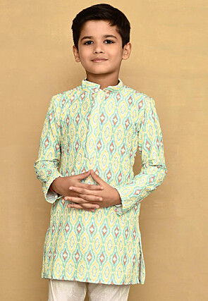 Digital Printed Lycra Kurta in Multicolor