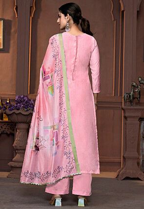 Digital Printed Modal Cotton Pakistani Suit in Peach