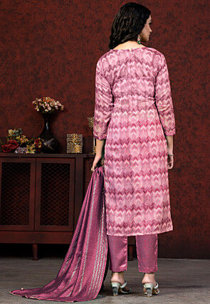Digital Printed Modal Cotton Pakistani Suit in Purple