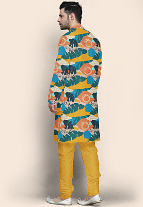 Digital Printed Modal Satin Kurta Set in Multicolor