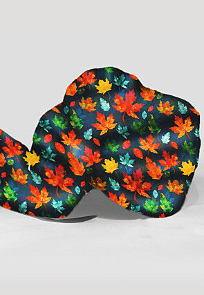 Digital Printed Modal Satin Unisex Turban in Navy Blue