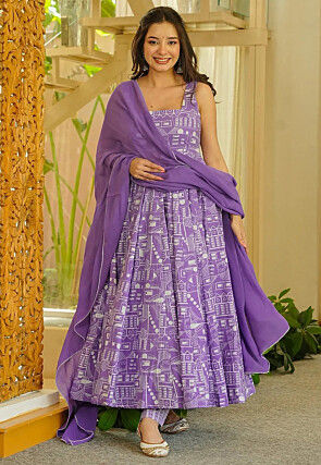 anarkali dress purple colour Purple Anarkali Suit | Purple Anarkali Dress Online