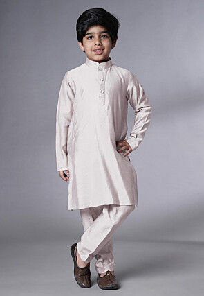 Digital Printed Muslin Silk Kurta Set in White