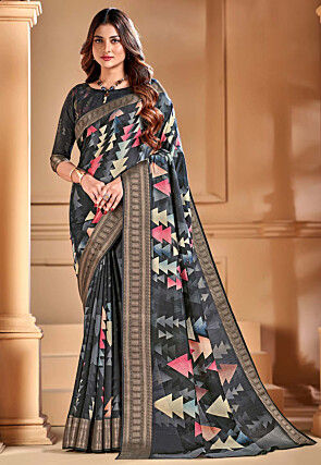 Buy Brown Sarees for Women by FABMORA Online | Ajio.com