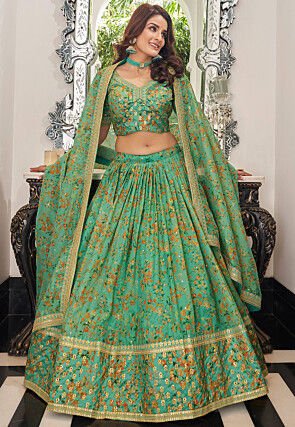 Buy Sky Blue Organza Embroidered And Stone Worked Designer Lehenga Choli | Designer  Lehenga Choli
