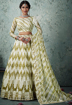 CC3711 Multi color sequins work lehenga | Perfect blouse, Green lehenga  choli, Lehenga