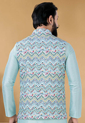 Colourful Digital Print Nehru Jacket