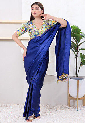 Digital Printed Polyester Blouse in Light Green