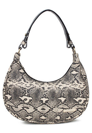 Digital Printed PU Hand Bag in Black and White