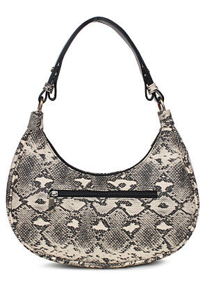 Digital Printed PU Hand Bag in Black and White