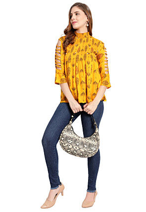 Digital Printed PU Hand Bag in Black and White