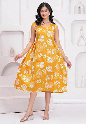 Cotton - Foliage Print - Indo-Western Dresses: Buy Indo-Western Outfits for  Women Online | Utsav Fashion