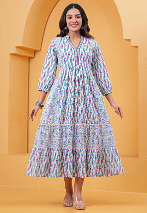 maxi dresses cotton india - Pre Order）Sisters Christmas Print Color:ESPRESSO hand embroidery Pure cotton frock Gorgeous Colours with Azo