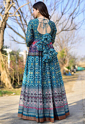 Digital Printed Pure Cotton in Blue