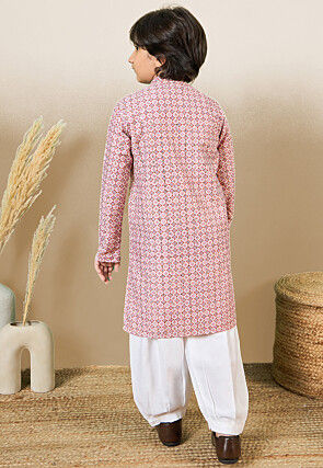 Digital Printed Pure Cotton Kurta Set in Pink