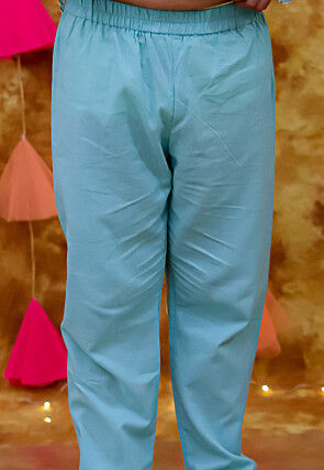 Digital Printed Pure Cotton Kurta Set in White