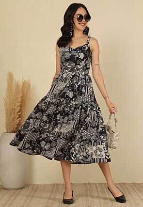 knee length dresses for ladies Yellow Knee-Length Dress | Tranquil Threads main image 1