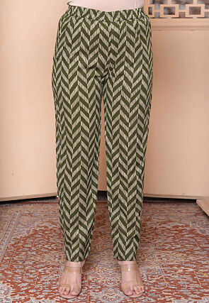 Digital Printed Pure Cotton Pakistani Suit in Beige