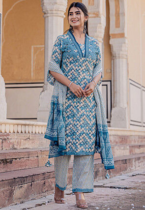 Pink Cotton Pakistani Suit Online at Best Price - Rutbaa