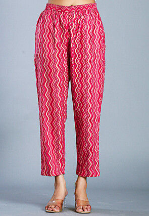 Digital Printed Pure Cotton Pakistani Suit in Magenta