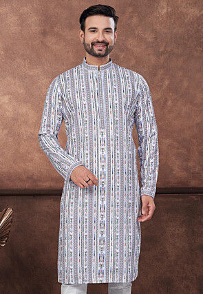Digital Printed Rayon Kurta in Multicolor