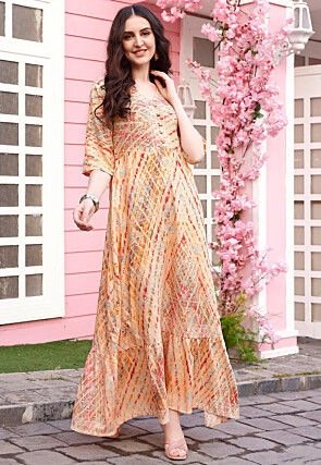 Dresses - Geometric Print - Indo Western Dresses: Buy Latest Indo Western  Clothing Online | Utsav Fashion